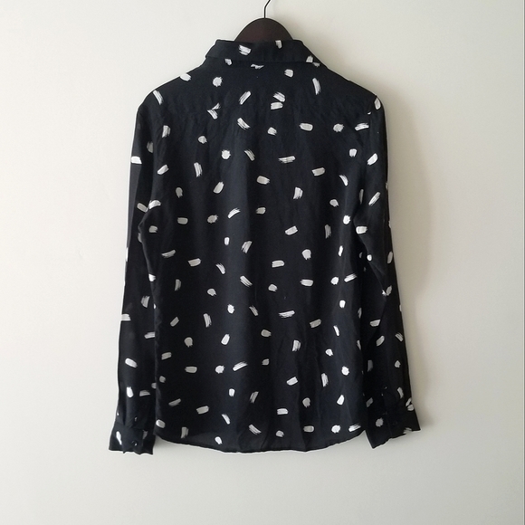 Reiss Navy Blue Paintstroke Slim Fit Shirt - Picture 2 of 4